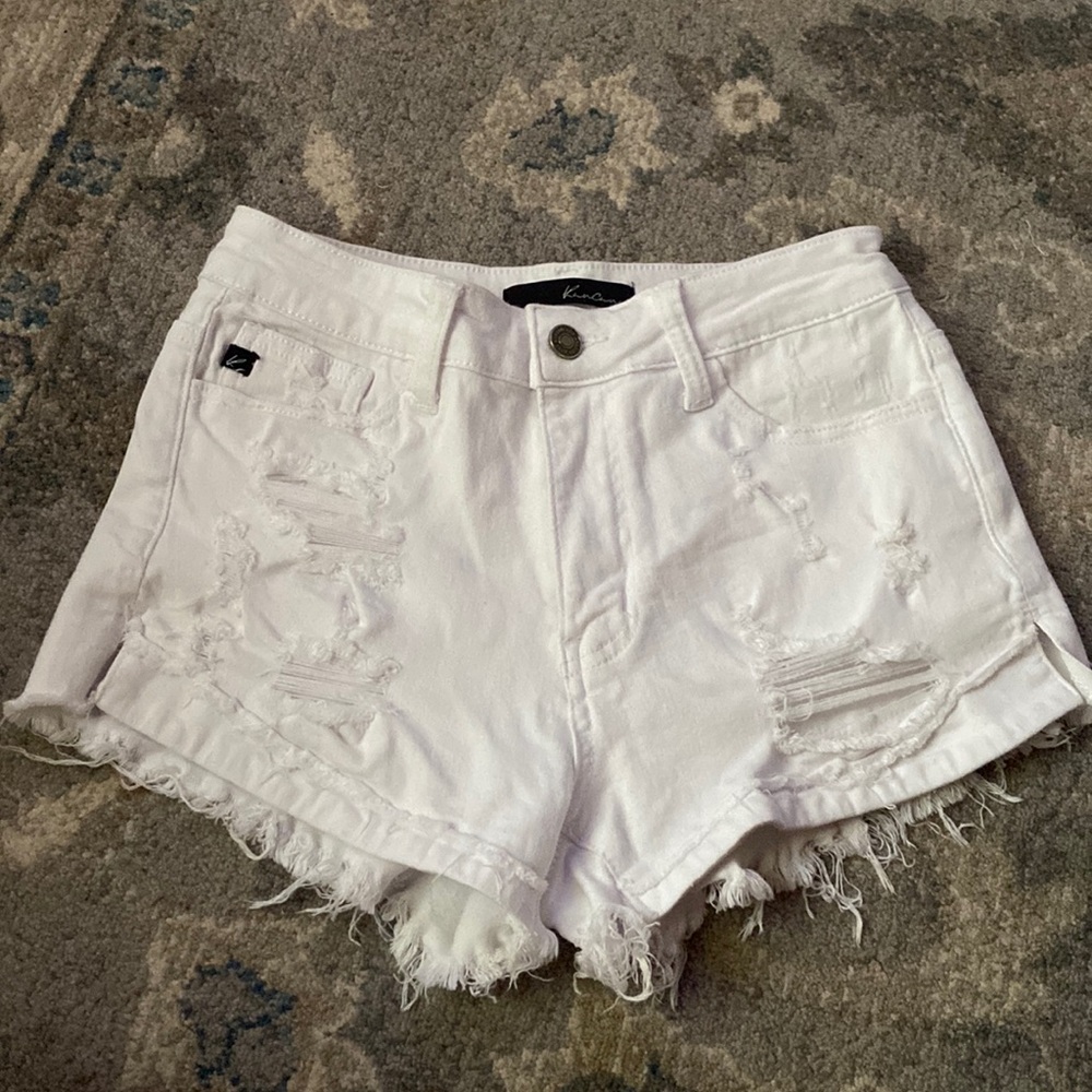 KanCan White High Rise Shorts